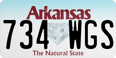 AR license plate 734WGS