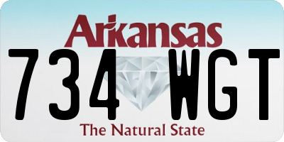 AR license plate 734WGT