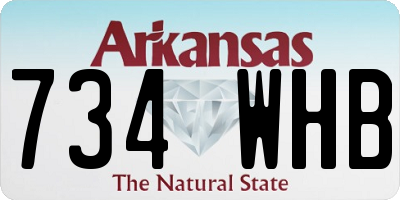 AR license plate 734WHB