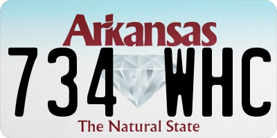 AR license plate 734WHC