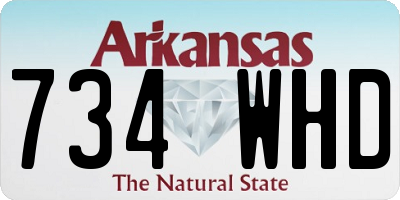 AR license plate 734WHD