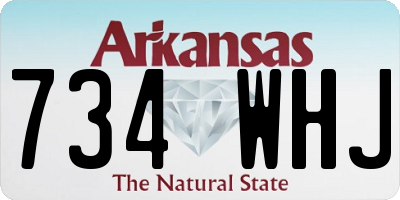 AR license plate 734WHJ
