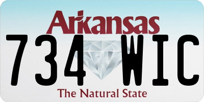 AR license plate 734WIC