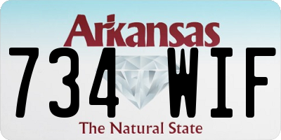 AR license plate 734WIF