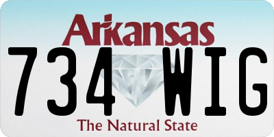 AR license plate 734WIG