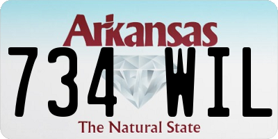 AR license plate 734WIL