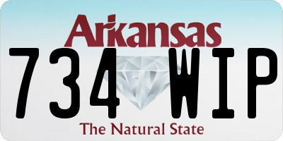 AR license plate 734WIP
