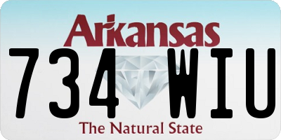 AR license plate 734WIU