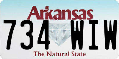 AR license plate 734WIW