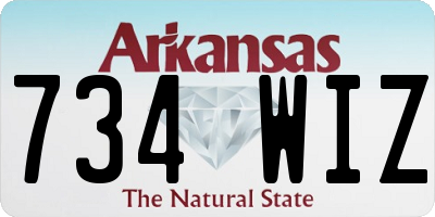 AR license plate 734WIZ