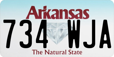 AR license plate 734WJA