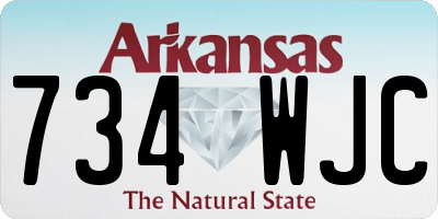 AR license plate 734WJC