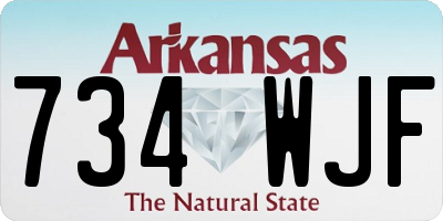 AR license plate 734WJF