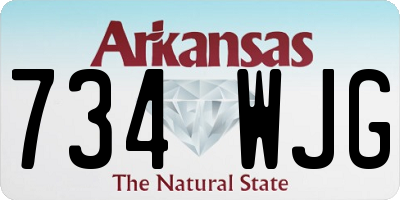 AR license plate 734WJG