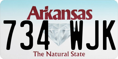 AR license plate 734WJK