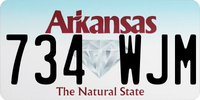AR license plate 734WJM