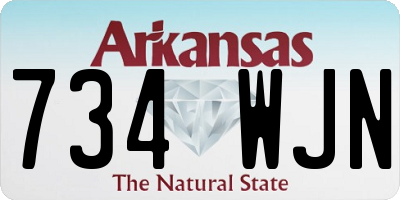 AR license plate 734WJN