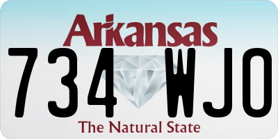 AR license plate 734WJO