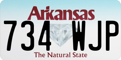 AR license plate 734WJP