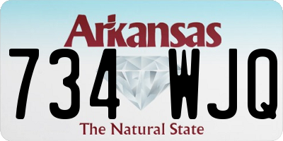 AR license plate 734WJQ