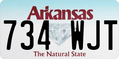 AR license plate 734WJT