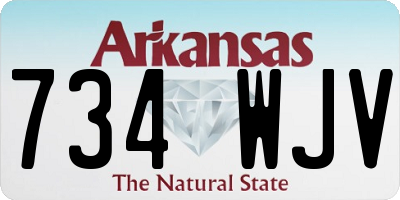 AR license plate 734WJV