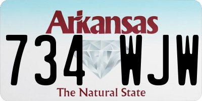 AR license plate 734WJW