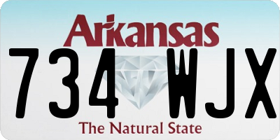 AR license plate 734WJX