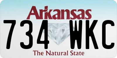 AR license plate 734WKC