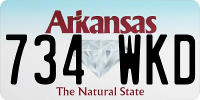 AR license plate 734WKD
