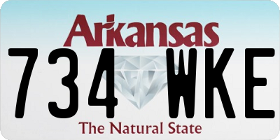 AR license plate 734WKE
