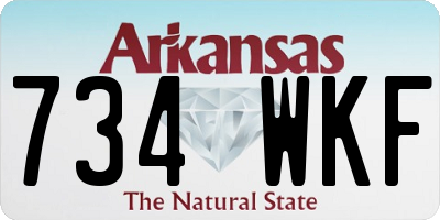 AR license plate 734WKF