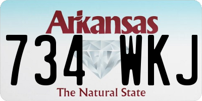 AR license plate 734WKJ