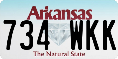 AR license plate 734WKK