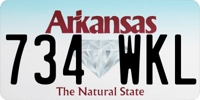 AR license plate 734WKL