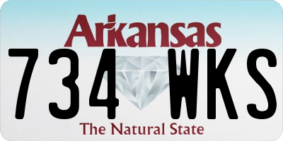 AR license plate 734WKS