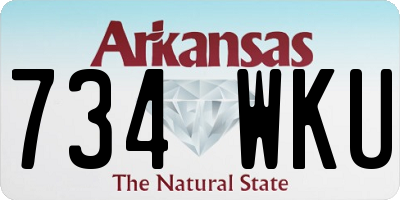 AR license plate 734WKU