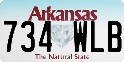 AR license plate 734WLB
