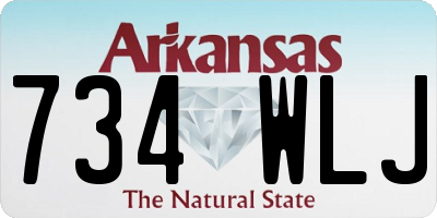 AR license plate 734WLJ