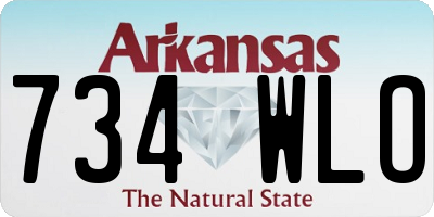 AR license plate 734WLO