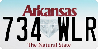 AR license plate 734WLR