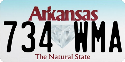AR license plate 734WMA