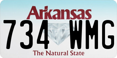 AR license plate 734WMG