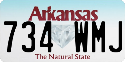 AR license plate 734WMJ