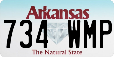 AR license plate 734WMP