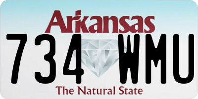 AR license plate 734WMU