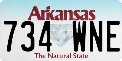AR license plate 734WNE