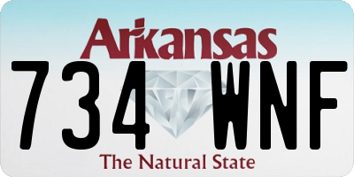 AR license plate 734WNF