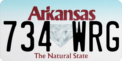AR license plate 734WRG