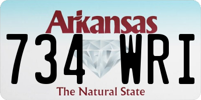 AR license plate 734WRI